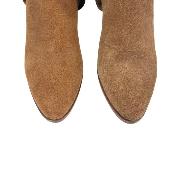 Yves Saint Laurent Wyatt Brown Suede Harness Boots - Picture 3 of 15